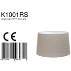 Abat-jour cylindrique en lin beige gris pour lampe ou lampadaire Ø45 cm
