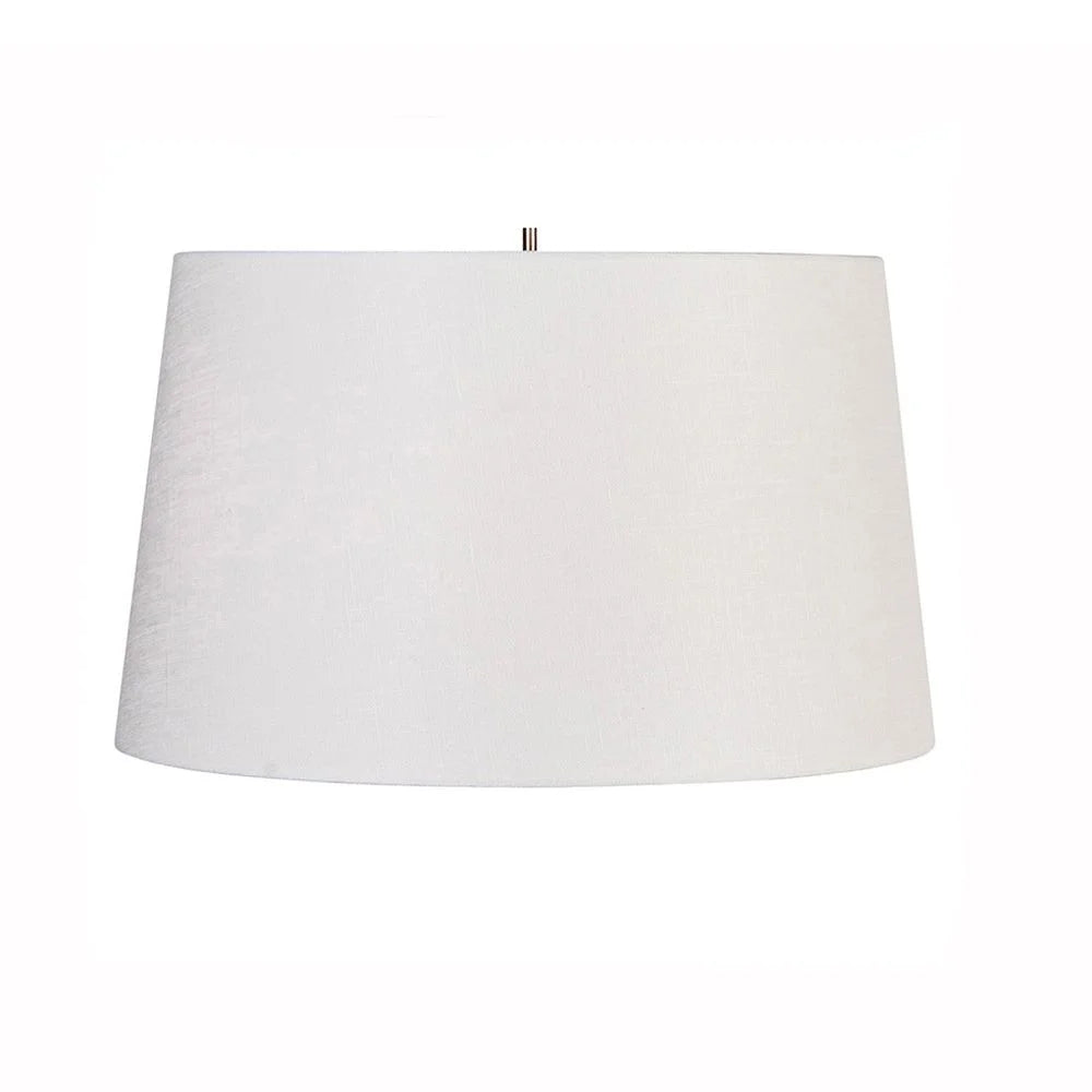 Abat-jour cylindrique en lin blanc pour douille E27, diamètre 45 cm