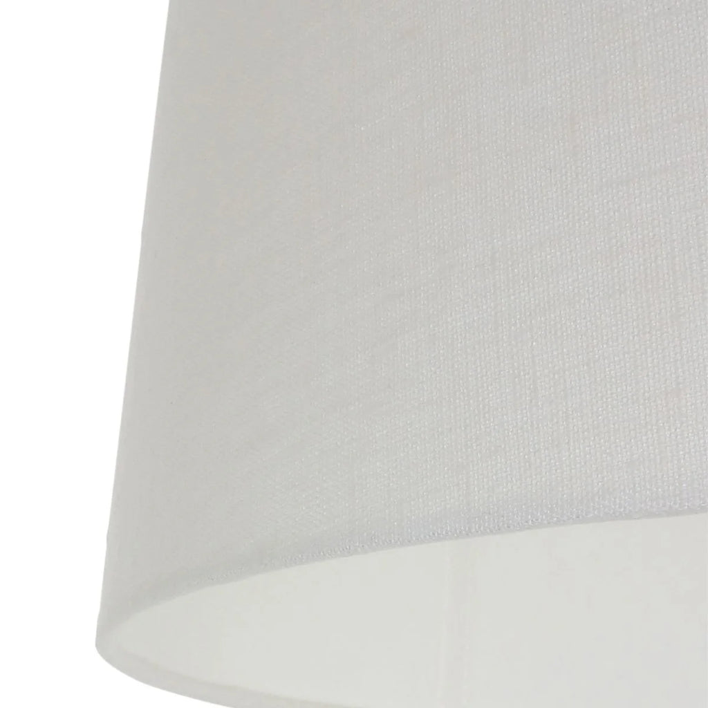 Abat-jour cylindrique en lin blanc pour douille E27, diamètre 45 cm