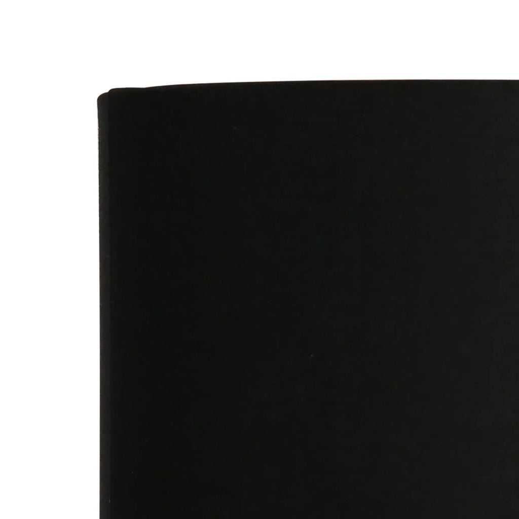 Object rectangulaire noir en abat-jour cylindrique en lin avec intérieur doré E27