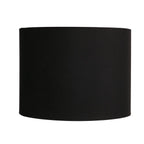 Abat-jour cylindrique en lin noir avec intérieur doré pour E27, diamètre 20 cm