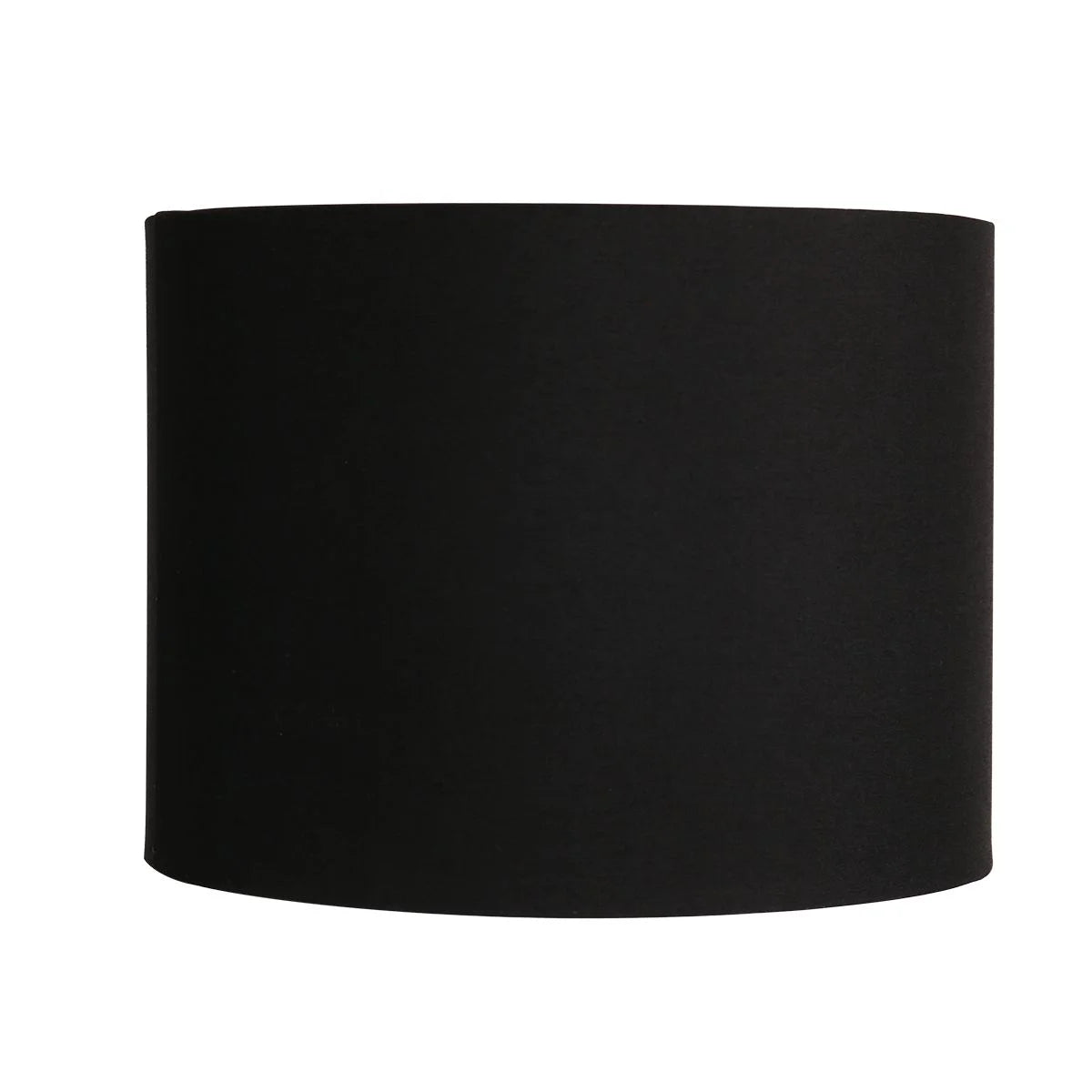 Abat-jour cylindrique en lin noir avec intérieur doré pour E27, diamètre 20 cm
