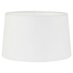 Abat-jour cylindrique en tissu blanc pour intérieur avec lampe, diamètre 30 cm