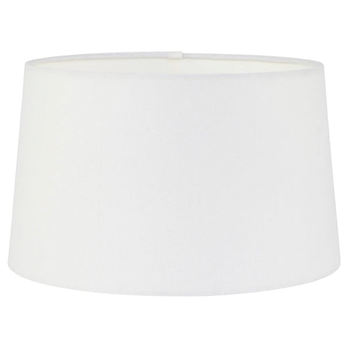 Abat-jour cylindrique en tissu blanc pour intérieur avec lampe, diamètre 30 cm