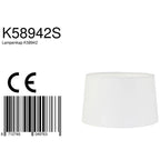 Abat-jour cylindrique en tissu blanc pour intérieur, diamètre 30 cm