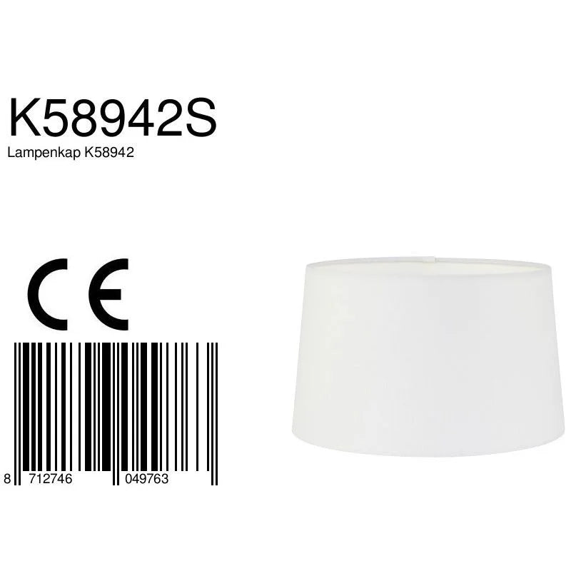 Abat-jour cylindrique en tissu blanc pour intérieur, diamètre 30 cm