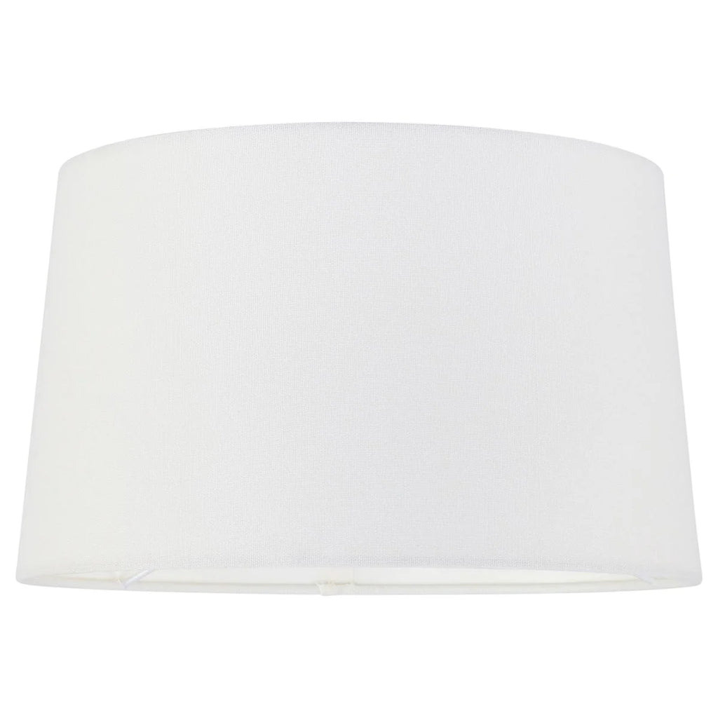 Abat-jour cylindrique en tissu blanc pour intérieur, diamètre 30 cm