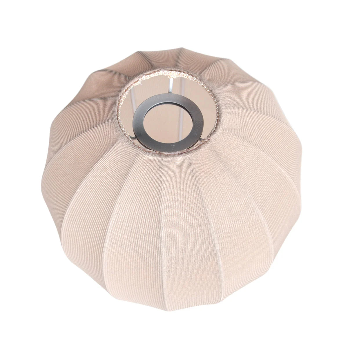 Abat-jour en lin beige en forme de goutte pour suspension E27, diamètre 25 cm