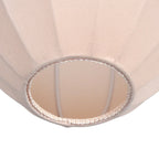 Abat-jour en lin beige forme goutte avec ouverture circulaire pour suspension E27