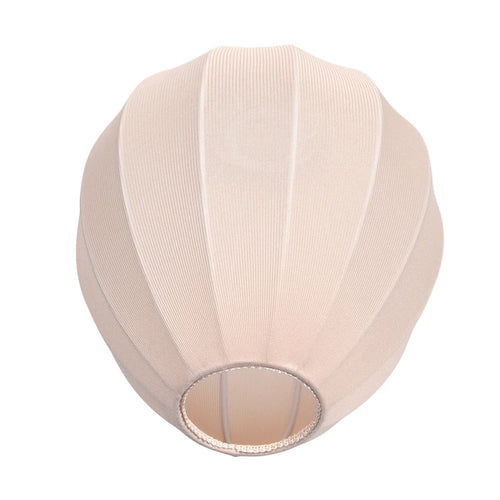 Abat-jour en lin beige forme goutte pour suspension E27, diamètre 25 cm