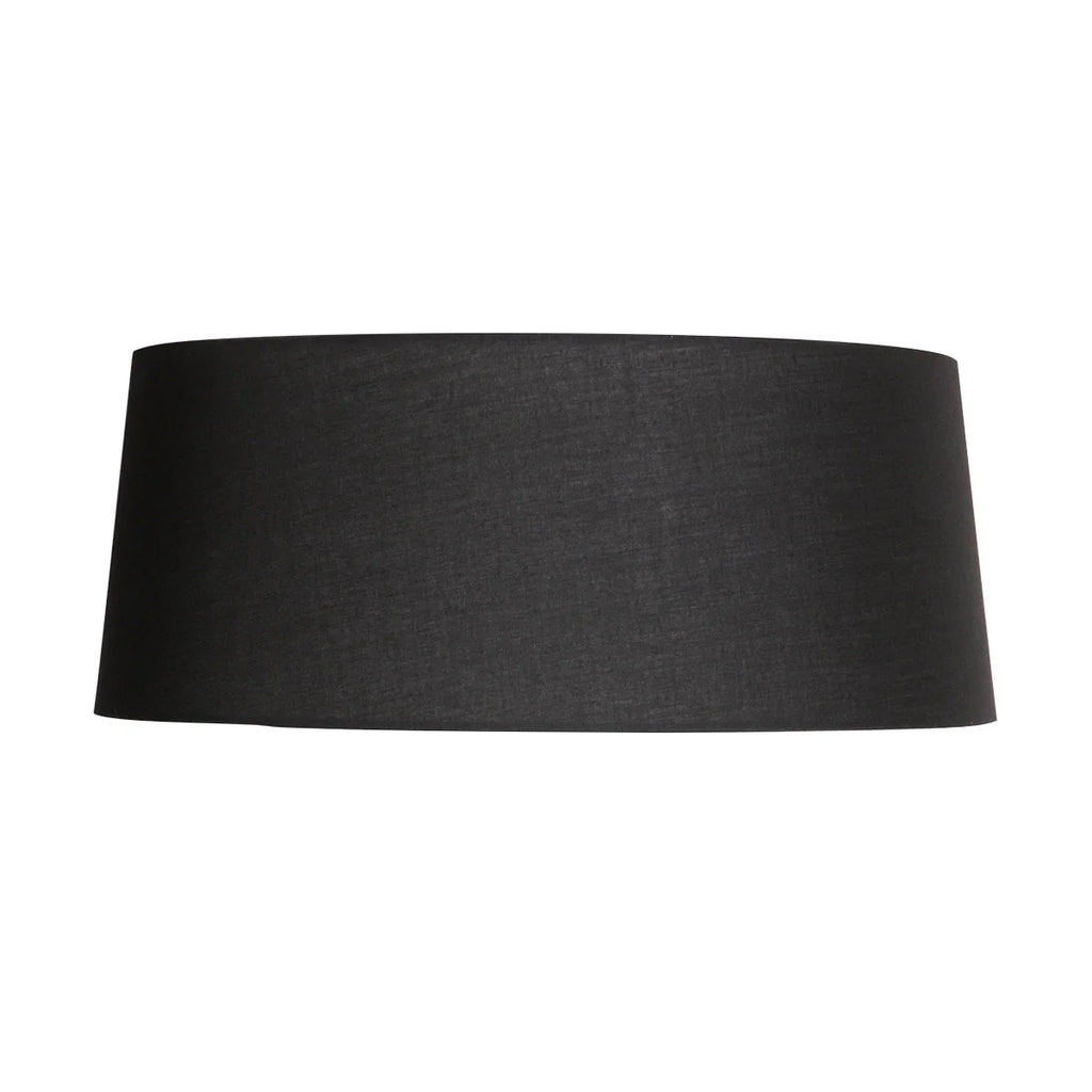 Abat-jour en lin noir avec intérieur blanc pour suspension ou lampadaire Ø48 cm
