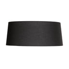 Abat-jour en lin noir avec intérieur blanc pour suspension ou lampadaire Ø48 cm