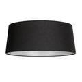 Abat-jour en lin noir avec intérieur blanc pour suspension ou lampadaire Ø48 cm