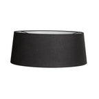 Abat-jour en lin noir avec intérieur blanc pour suspension ou lampadaire Ø48 cm