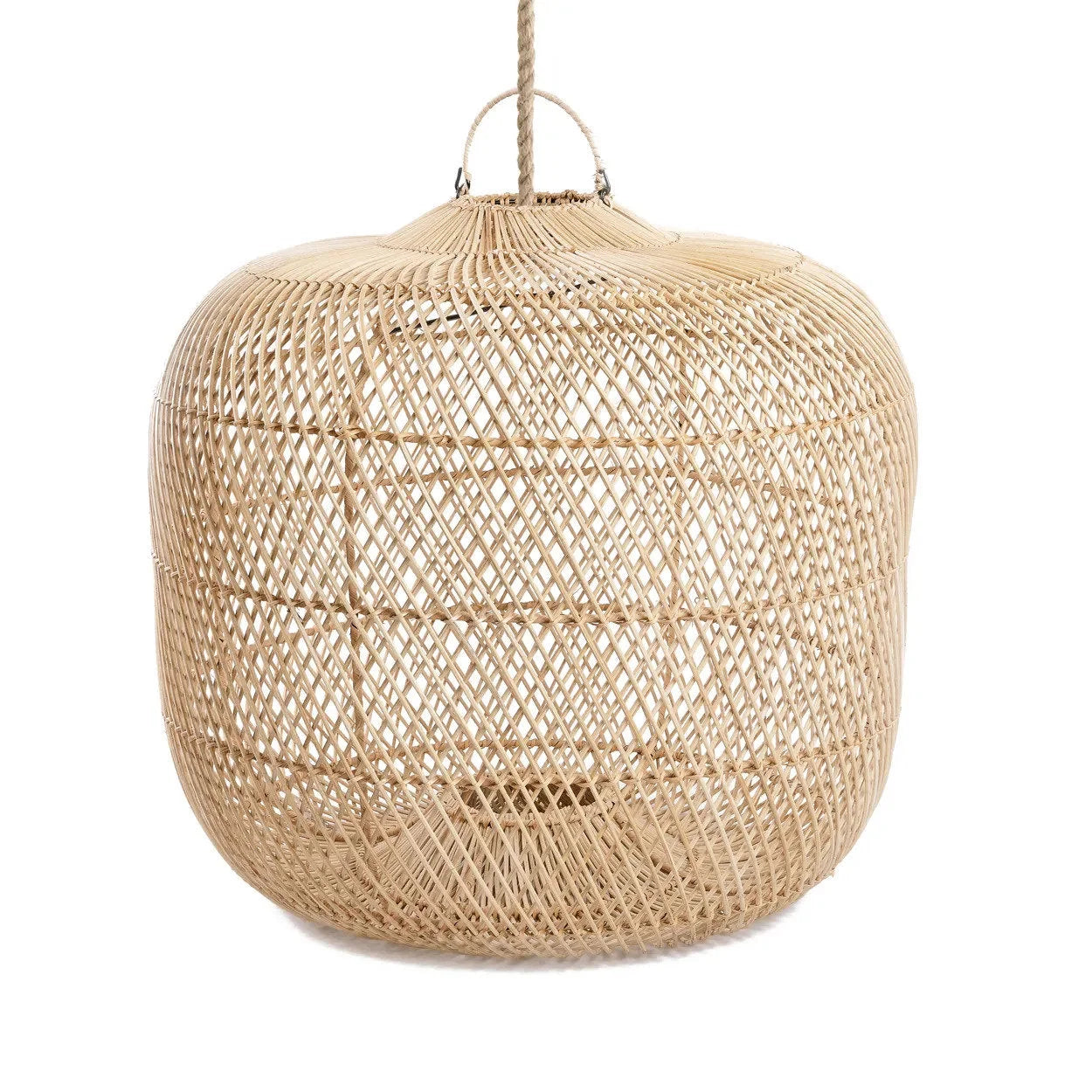 Abat-jour en rotin naturel 48 cm modèle Batu Bolong