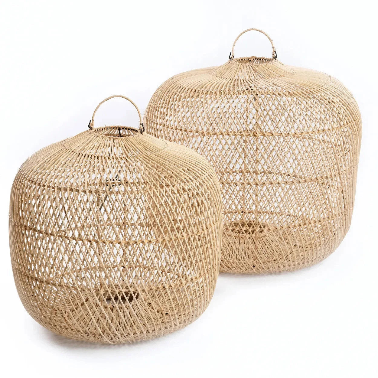 Abat-jour en rotin naturel 48 cm modèle Batu Bolong