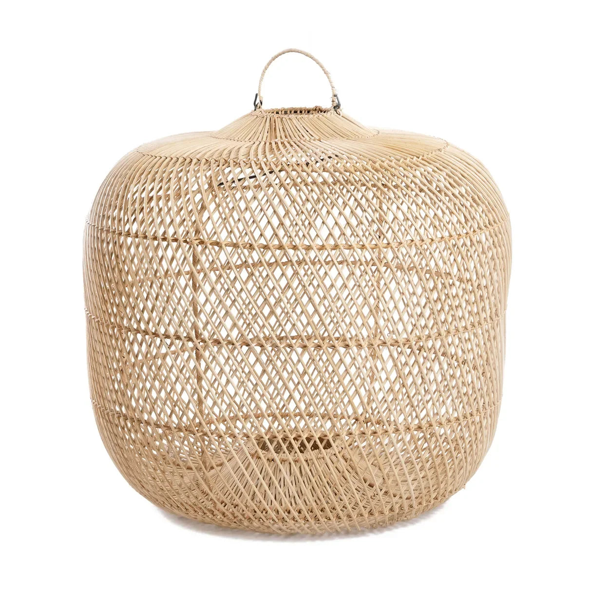 Abat-jour en rotin naturel 48 cm modèle Batu Bolong