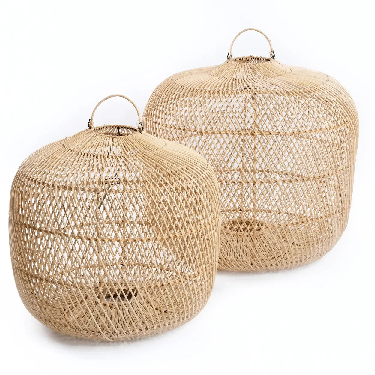 Abat-jour en rotin naturel 48 cm modèle Batu Bolong