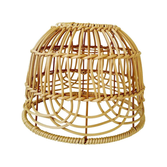 Abat-jour en rotin beige