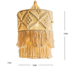 Dimensions de l'Abat-jour scandinave tissé en macramé
