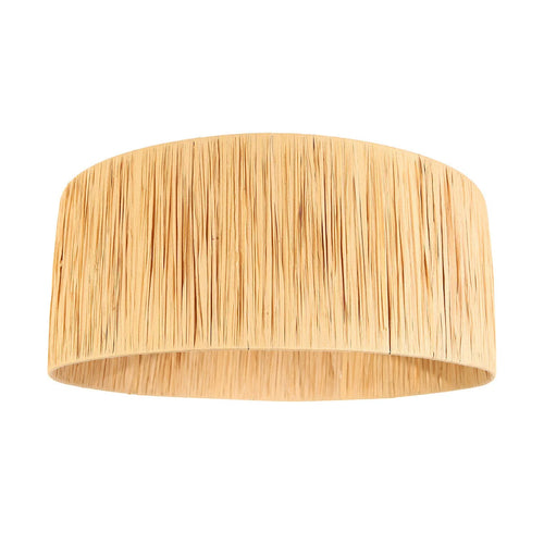 Abat-jour en seagrass tressé naturel en forme de cylindre avec lampesemade de fibres de raffia