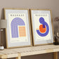 Affiche Bauhaus bleu et orange lot de 2