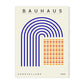 Affiche Bauhaus bleu et orange variante 1