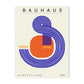 Affiche Bauhaus bleu et orange variante 3
