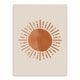 Affiche murale soleil en toile beige et ocre - 13x18cm