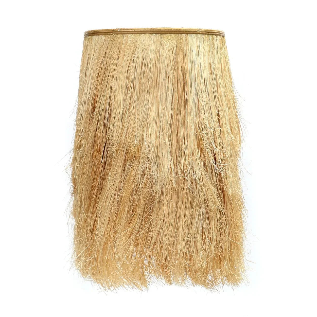 Jupe en raffia beige pour le produit Applique murale en abaca tressé naturel à franges