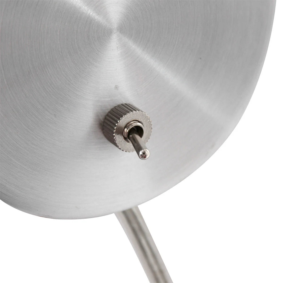 Interrupteur de lampe en métal argenté pour applique murale en acier brossé