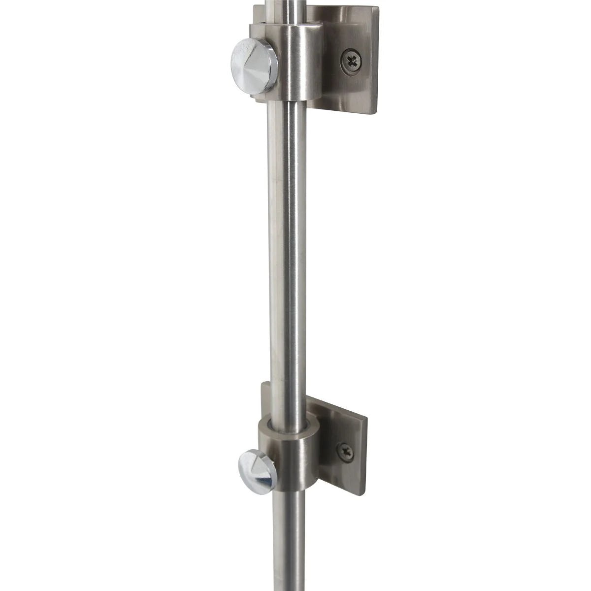 Barre de douche en métal brossé avec fixation, adaptée à l’applique murale arquée Ø38 cm
