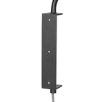 Support lampe mural en métal noir avec bras pivotant pour Applique murale bambou et métal noir avec bras pivotant – Ø30 cm