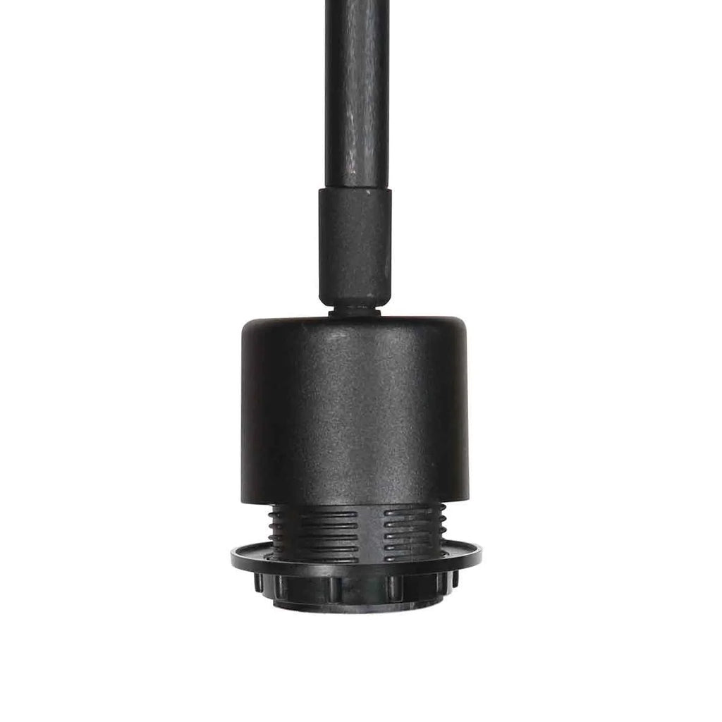 Douille en plastique noir pour applique murale Bambou et métal avec bras pivotant