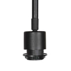 Douille en plastique noir pour applique murale Bambou et métal avec bras pivotant