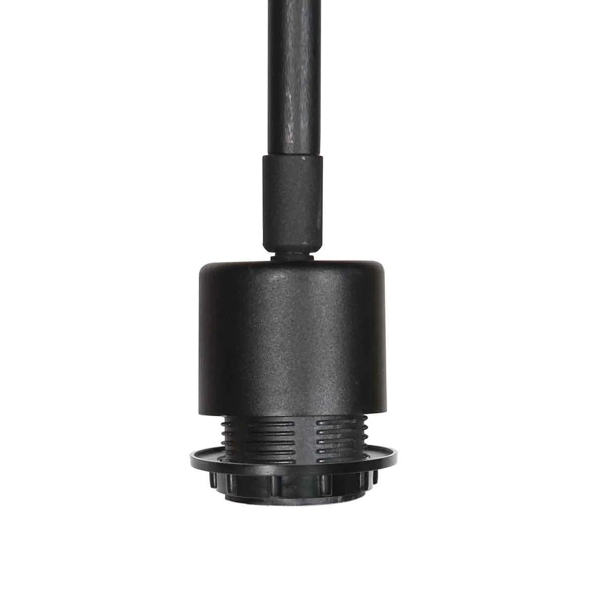 Douille en plastique noir pour applique murale Bambou et métal avec bras pivotant