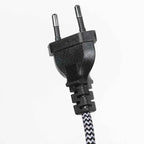 Prise électrique européenne noire en style moderne pour applique murale bambou et métal