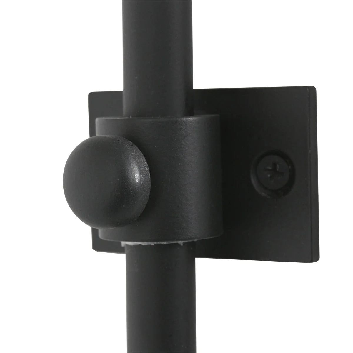 Poignée de porte noire en métal et bambou naturel pour applique murale Ø40 cm