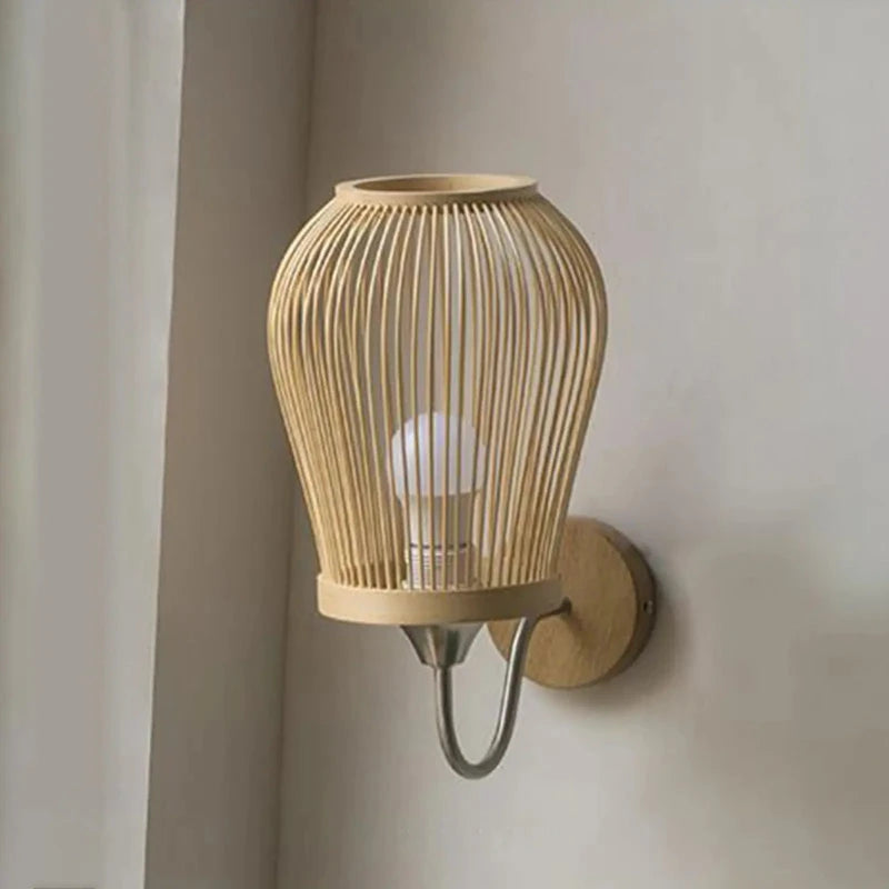 Applique murale en bambou rustique