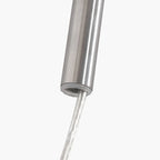 Tube métal avec câble pour applique murale blanc mat en métal bras courbé