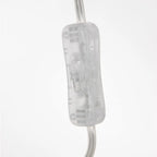 Interrupteur en plastique transparent pour lampe murale blanc mat en métal avec bras courbé