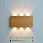 Applique murale rectangulaire en bois clair