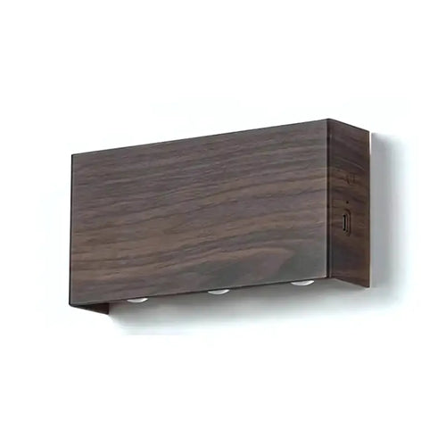 Applique murale rectangulaire bois fond blanc