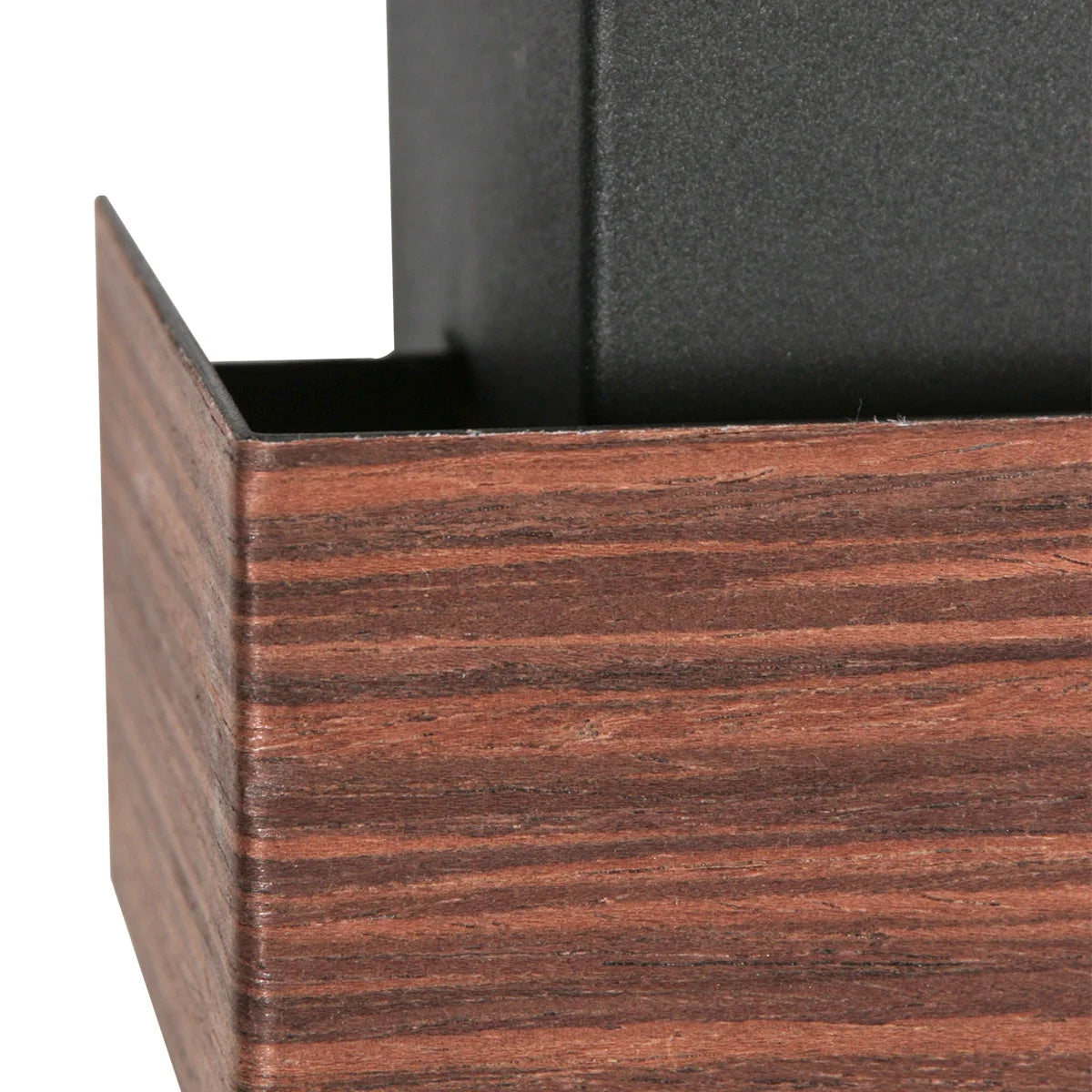 Boîte en bois à motif strié noir pour salon ou couloir