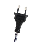 Prise électrique européenne noire avec cable à motif pour lampe Applique murale en bois naturel
