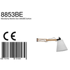 Applique murale en bois naturel avec abat-jour conique blanc orientable Ø20 cm
