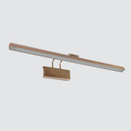 Applique murale dorée LED orientable en métal brossé avec lampe bronze de 60 cm