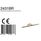 Applique murale dorée LED orientable en métal brossé avec lumière bronze