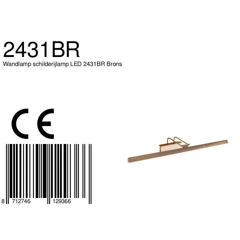 Applique murale dorée LED orientable en métal brossé avec lumière bronze