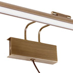 Applique murale dorée LED orientable en métal brossé avec lumière de lecture